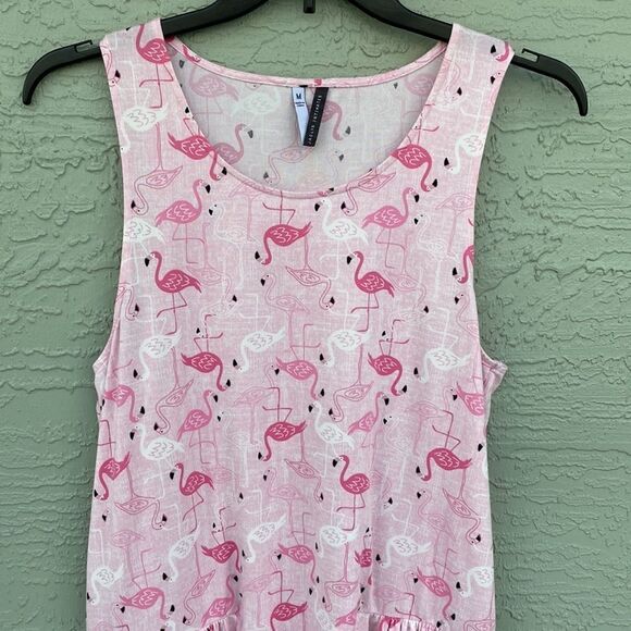 Jacklyn Intimates Flamingo Sz M Nightgown Dress With Pockets - Picture 3 of 10